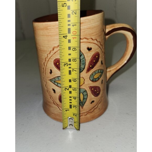 Handcrafted Pennsbury Pottery Mug With Rustic Floral Design HG11 - Picture 7 of 9